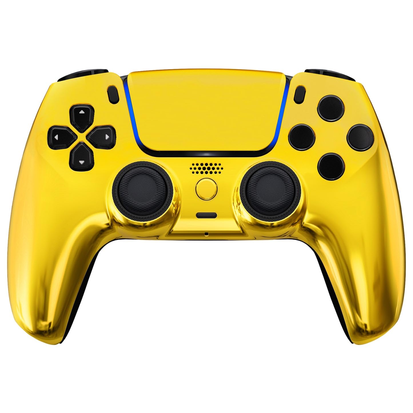 Controller con design personalizzato per PS5 Playstation DualSense Wireless Chrome Gold